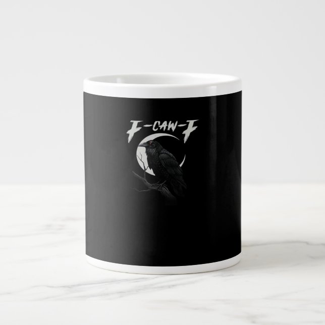 Funny Crow Essential Retro Classic Large Coffee Mug (Front)