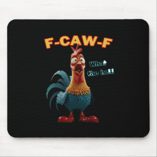 Funny Crow F-Caw-F Humour Gothic Mouse Mat