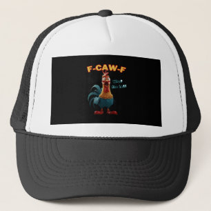 Funny Crow F-Caw-F Humour Gothic Trucker Hat