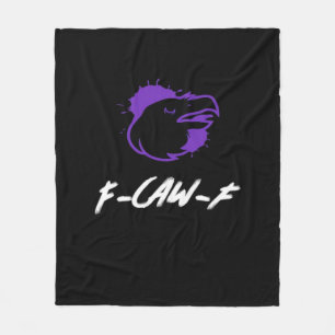Funny Crow Logo F-Caw-F – Caws For Attention! Clas Fleece Blanket