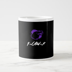 Funny Crow Logo F-Caw-F – Caws For Attention! Clas Large Coffee Mug