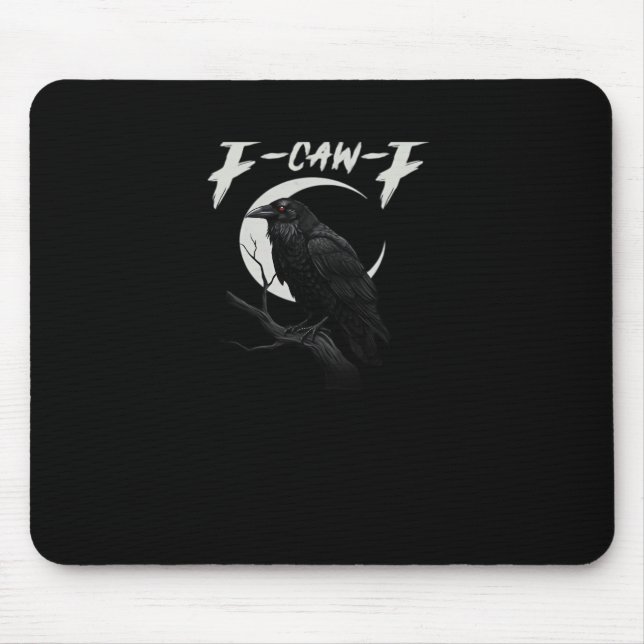 Funny Crow Retro Classic Style Mouse Mat (Front)