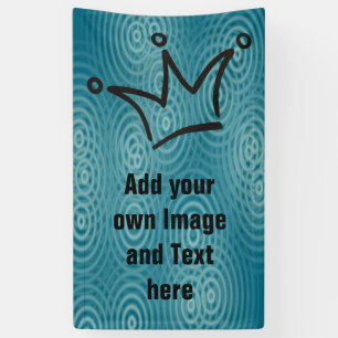 Funny Crown black + your backgr. & text Banner