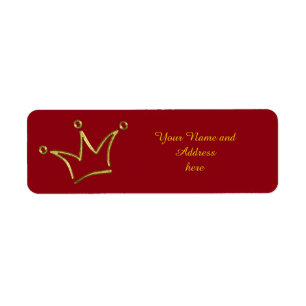 Funny Crown gold + your backgr. & text