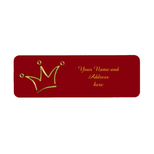 Funny Crown gold + your backgr. & text (Front)