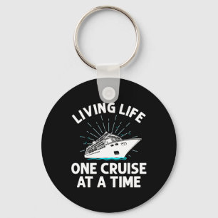 Funny Cruise Art Men Women Family Cruise Vacation Key Ring