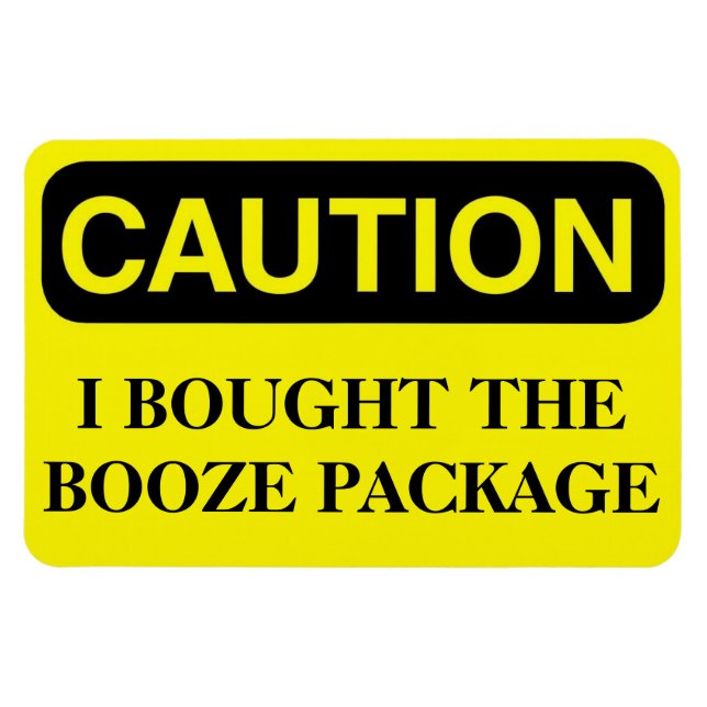 Funny Cruise Cabin Door Magnet - Booze Package (Horizontal)