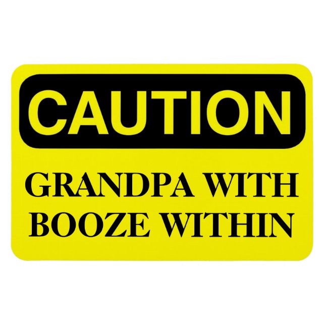 Funny Cruise Cabin Door Magnet - Grandpa Booze (Horizontal)