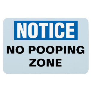 Funny Cruise Cabin Door Magnet - No Pooping