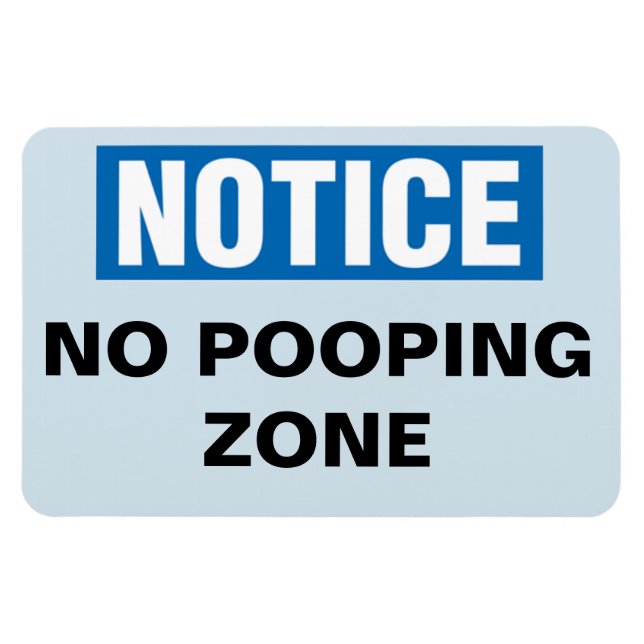 Funny Cruise Cabin Door Magnet - No Pooping (Horizontal)