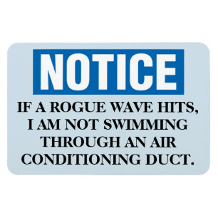 Funny Cruise Cabin Door Magnet - Rogue Wave