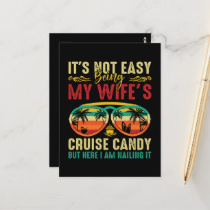 Funny Cruise Candy Husband Postcard