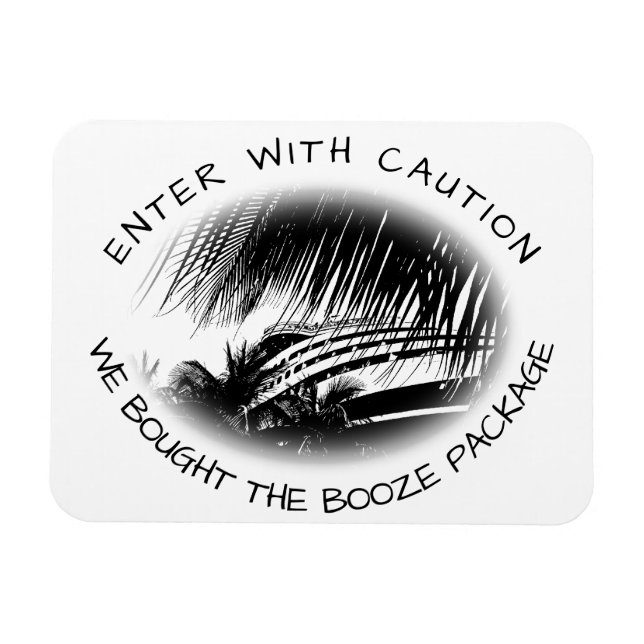 Funny Cruise Door Stateroom Bought Booze Package Magnet (Horizontal)