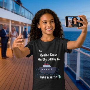 Funny Cruise Kids Take Selfie Personalize T-Shirt