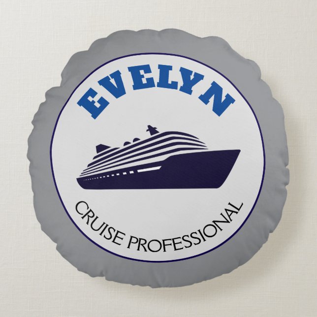 Funny Cruise Professional Round Pillow  (Front)
