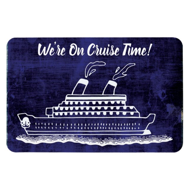 Funny Cruise Ship Cabin Stateroom Door Marker Blue Magnet (Horizontal)