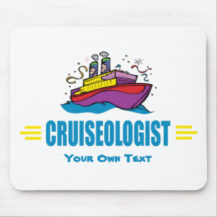 Funny Cruise Ship Caribbean Travel Fan Mouse Mat