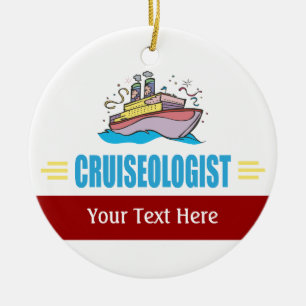 Funny Cruise Ship Ceramic Tree Decoration