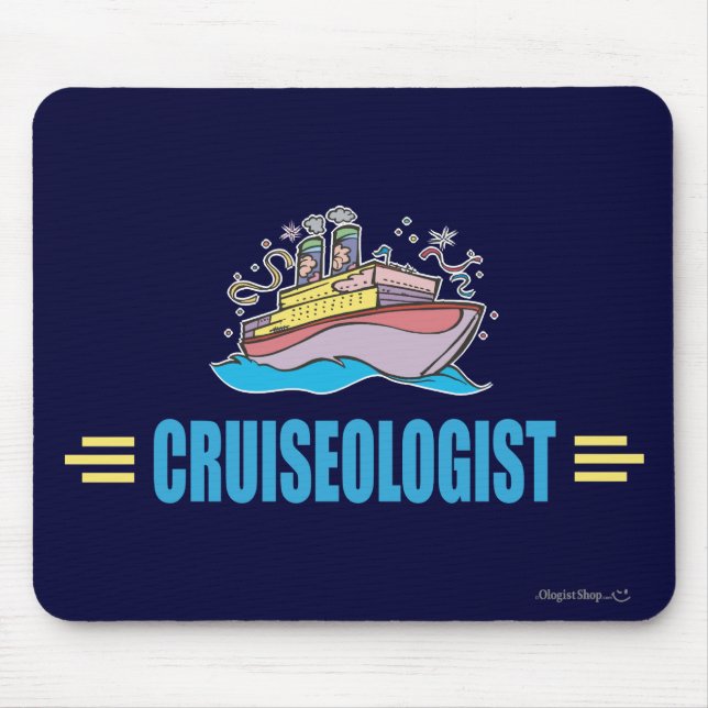 Funny Cruise Ship Mouse Mat (Front)