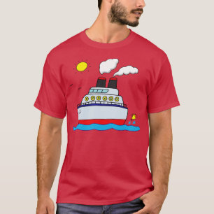Funny Cruise Ship Sailing On The Sea T-Shirt