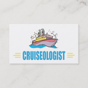 Funny Cruise Ship Travel Fan Business Card