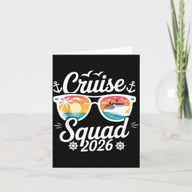 Funny Cruise Squad 2026 Summer Vacation Matching F Card (Front)