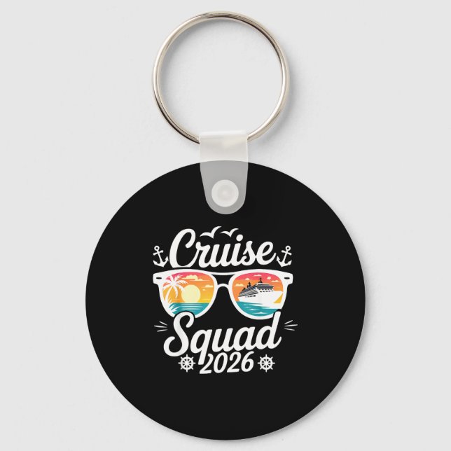 Funny Cruise Squad 2026 Summer Vacation Matching F Key Ring (Front)