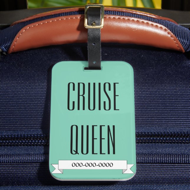 Funny Cruising Cruise Queen Luggage Tag (Front Insitu 2)