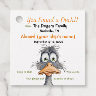 Funny Cruising Duck Tag