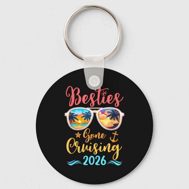Funny Cruising Friends Squad 2026 Ies Gone Cruisin Key Ring (Front)