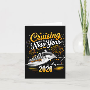 Funny Cruising Into 2026 New Year Matching Family Card