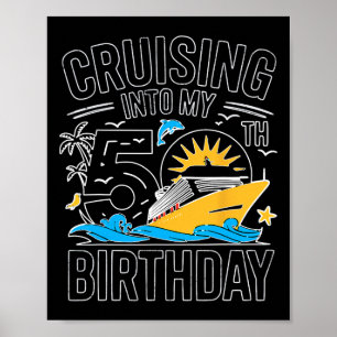 Funny Cruising Into My 50th Birthday Mediterranean Poster