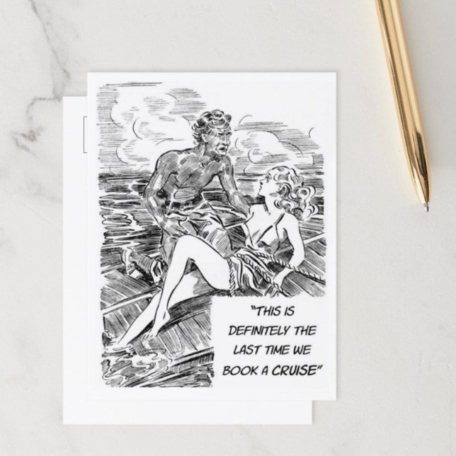 Funny Cruising Travel Postcard (Cruising postcard)