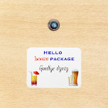 Funny Cruse Door Stateroom Magnet Booze Cocktail<br><div class="desc">This design was created though digital art. It may be personalised in the area provide or customising by choosing the click to customise further option and changing the name, initials or words. You may also change the text colour and style or delete the text for an image only design. Contact...</div>