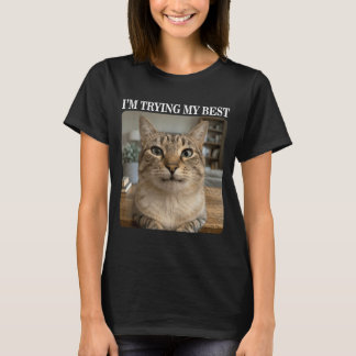 Funny Crying Cat Meme for Men Women Kids Silly T-Shirt