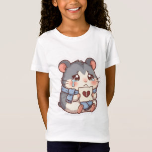 Funny Crying Chibi Hamster Heartbroken Meme Kids T T-Shirt