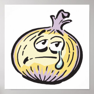 funny crying onion poster