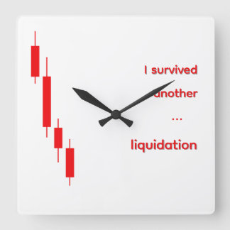 Funny Crypto "I Survived Liquidation" Clock