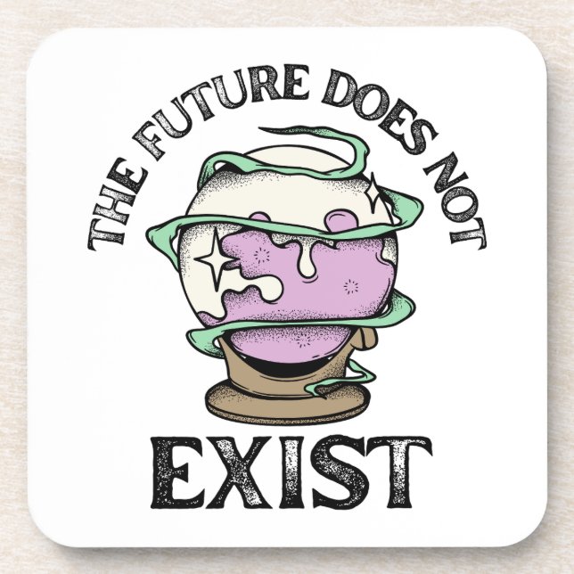 Funny Crystal Ball Fortune Teller Quote Coaster (Front)