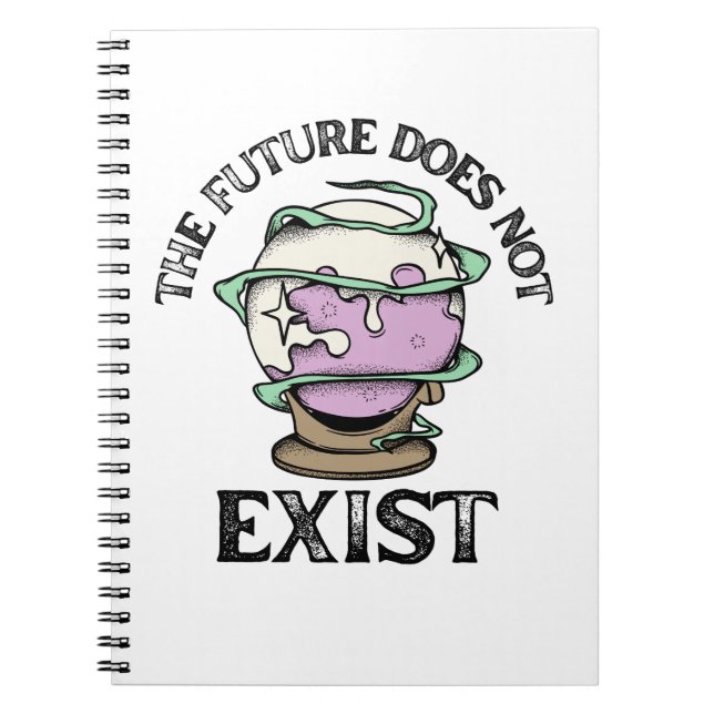 Funny Crystal Ball Fortune Teller Quote Notebook (Front)