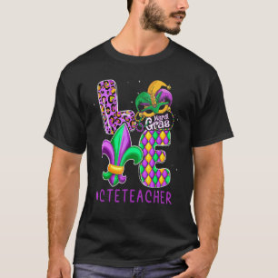 Funny Cte Teacher Mardi Gras Family Matching Outfi T-Shirt