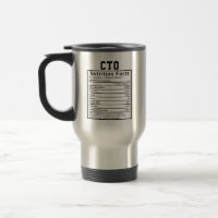 Funny CTO Nutrition Facts IT Executive Gift