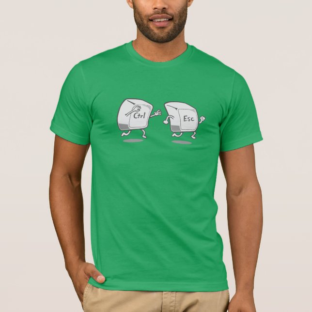 Funny Ctrl Esc Keys T-Shirt (Front)