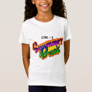 Funny ctrl+z summer break - back to school T-Shirt