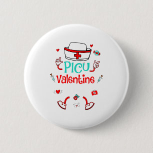 Funny Cu Valentines Day Nurse Crew Family Group  6 Cm Round Badge