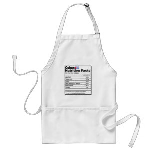 Funny Cuban Nutrition Fact Apron
