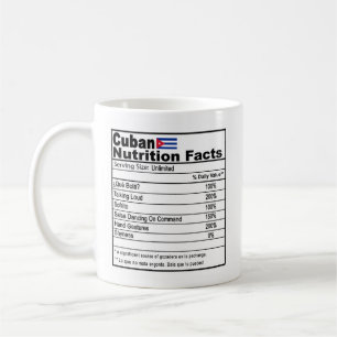 Funny Cuban Nutrition Fact Coffee Mug