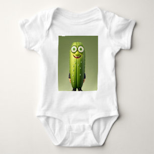 Funny cucumber character baby bodysuit