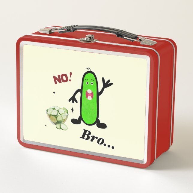 Funny cucumber metal lunch box (Front)