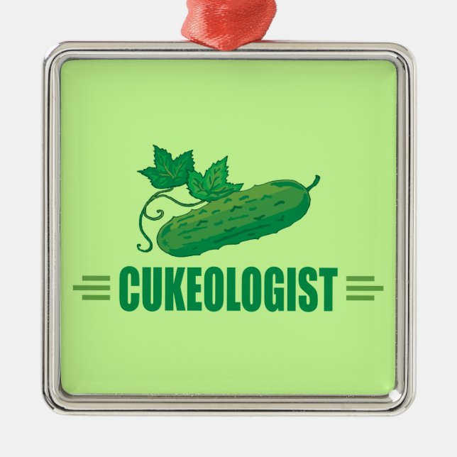 Funny Cucumber Metal Tree Decoration (Front)